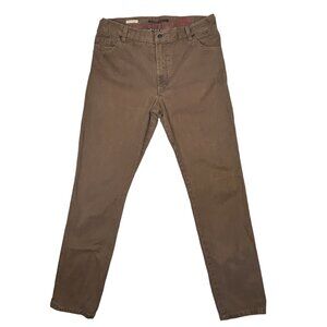 Alberto Jeans Men 36x31* Stone Modern Fit Vintage Twill Brown Pima Cotton Stretc